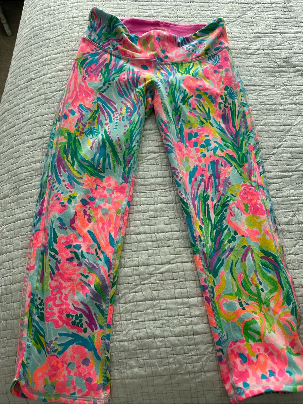Lilly Pulitzer Multicolor Floral Print Leggings - Pink, Green, Blue